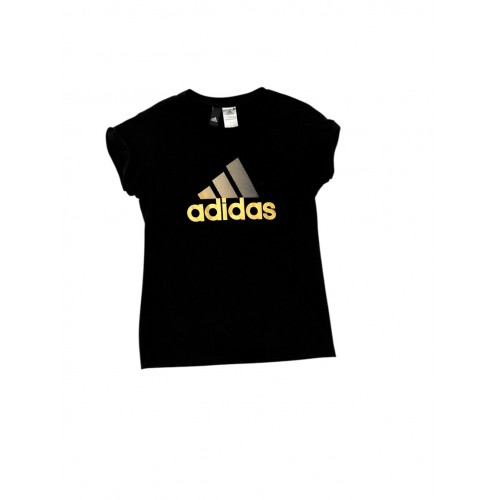 Adidas Γυναικείο Graphic T-Shirt Μαύρο–Χρυσαφί